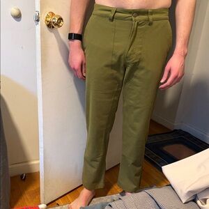Saturdays New York City Olive Flannel Two Tuck Carpenter Pant size 31 NWOT